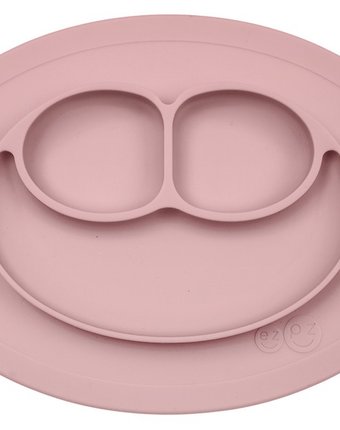 Силиконовая тарелка-плейсмат Ezpz Mini Mat, цвет: нежно-розовый