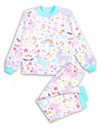 Миниатюра фотографии Веселый малыш пижама для девочки единорожка