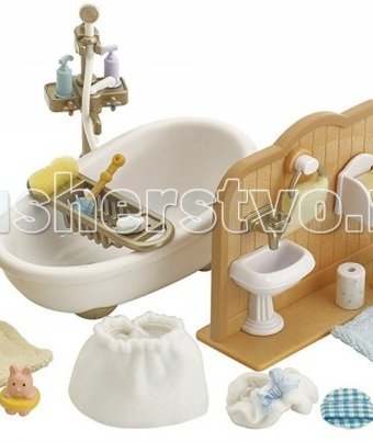 Миниатюра фотографии Sylvanian families ванная комната и туалет