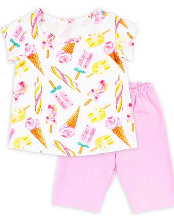 Миниатюра фотографии Пижама футболка/бриджи веселый малыш