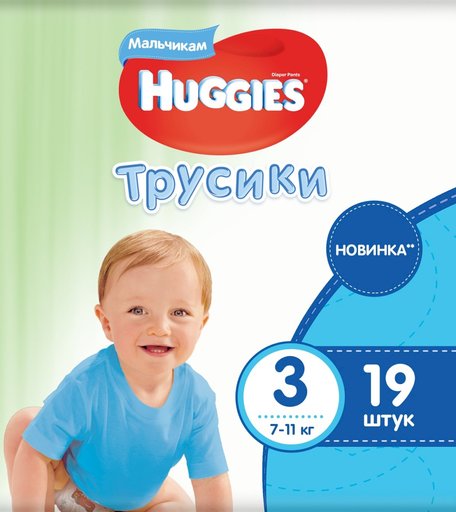 Трусики-подгузники Huggies Pants, р. 3, 7-11 кг, 19 шт