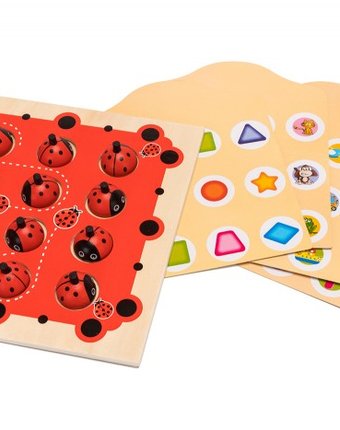 Миниатюра фотографии Деревянная игрушка bradex мемори-игра развивающая настольная 12 божьих коровок