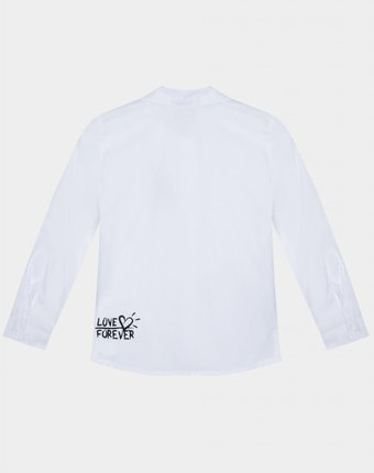 Миниатюра фотографии Белая рубашка с длинным рукавом gulliver