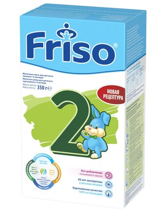 Молочная смесь Friso LockNutri 2 с 6 месяцев, 350 г