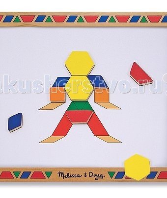 Миниатюра фотографии Деревянная игрушка melissa & doug набор магнитных деталей придумай свой рисунок