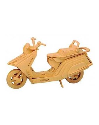 Миниатюра фотографии Деревянный конструктор wooden toys мотороллер