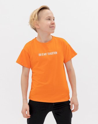 Миниатюра фотографии Оранжевая футболка button blue