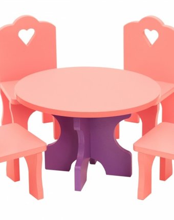 Миниатюра фотографии Краснокамская игрушка столик с четырьмя стульчиками