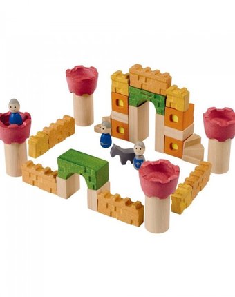 Миниатюра фотографии Деревянная игрушка plan toys конструктор рыцарский замок