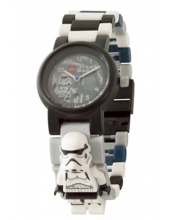 Часы Lego Star Wars наручные с минифигурой Stormtrooper на ремешке