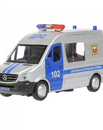 Технопарк Машина металлическая Mercedes-Benz Sprinter Полиция 14 см