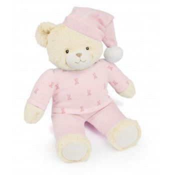 Миниатюра фотографии Игрушка мягкая "медвежонок в колпаке", розовый