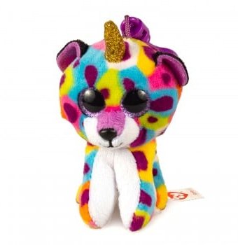 Миниатюра фотографии Мягкая игрушка-брелок ty beanie boos "леопард-единорог giselle"