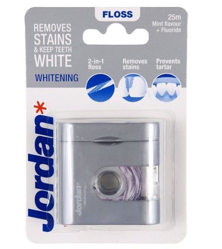 Зубная нить JORDAN Dental Floss WHITENING (с фтором и мятным вкусом) 25m