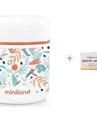 Миниатюра фотографии Термос miniland mediterranean mini для еды с сумкой 280 мл и крем-мыло 90 г невская косметика