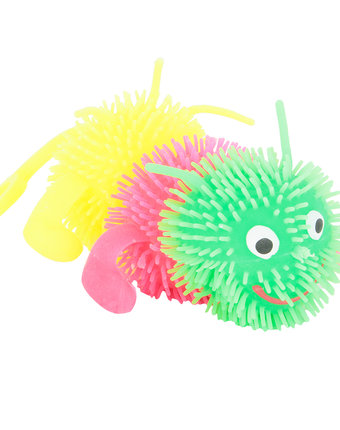 Миниатюра фотографии Антистресс игрушка игруша гусеница зеленая-розовая-желтая