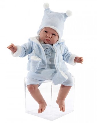 Munecas Antonio Juan  Кукла Реборн младенец Марисоль в голубом 52 см