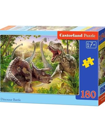 Миниатюра фотографии Пазл castorland битва динозавров