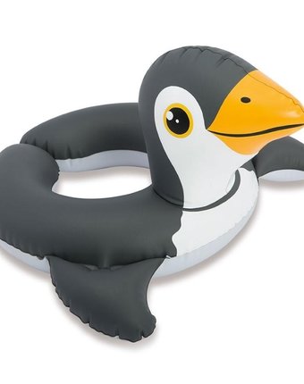 Надувной круг Intex Зверюшка Пингвин, 64 х 64 см