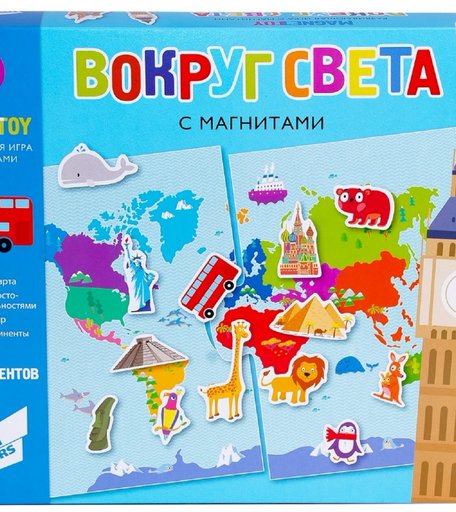 Настольная игра Dream Makers Вокруг света, разноцветный