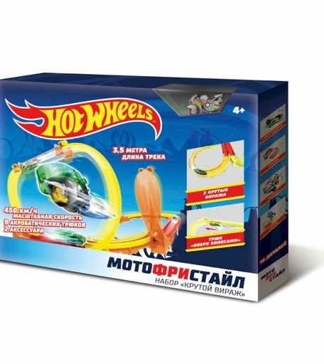Автотрек 1Toy Hot Wheels Мотофристайл