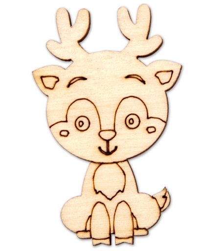 Значок Орландо - олень, волк, еж, 65х95 мм