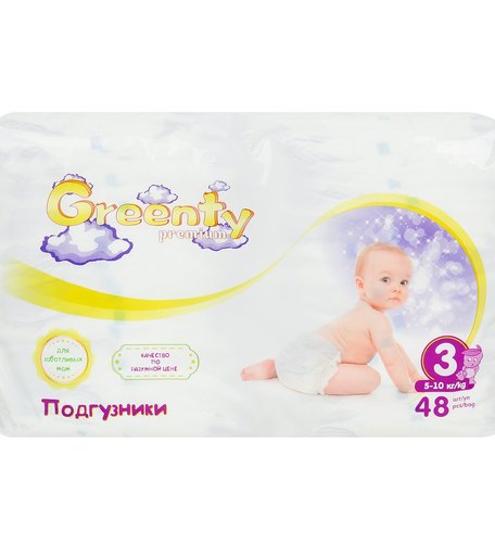 Подгузники Greenty (5-11 кг) шт.