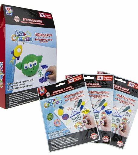 Тесто для лепки 1Toy Art Clay Crayon Инопланетянин, 3 цвета