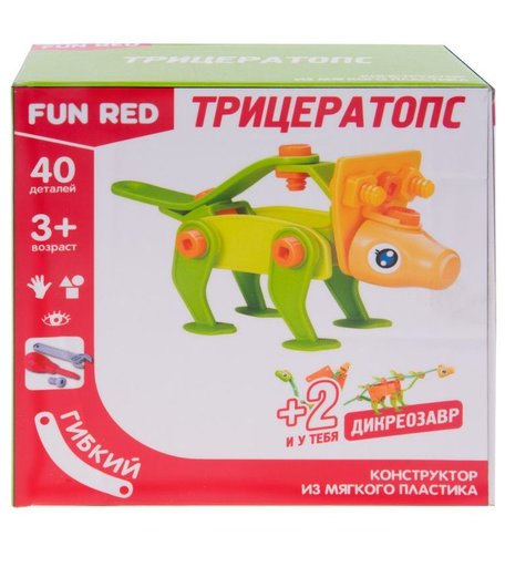 Конструктор Fun Red Трицератопс, (40 дет.)