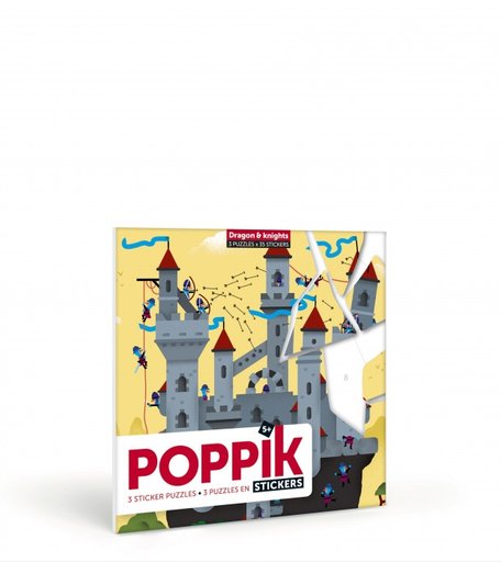 PoppiK Головоломка - наклейка Рыцарь и дракон