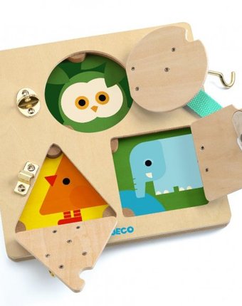 Миниатюра фотографии Деревянная игрушка djeco развивающая игра замочки