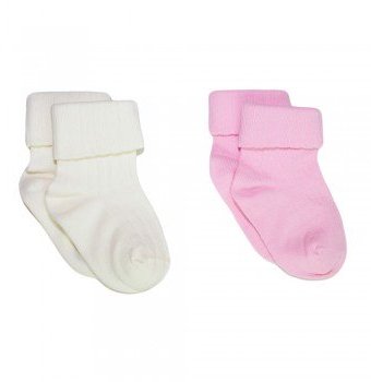 Носки детские, 2 пары, розовый, белый
