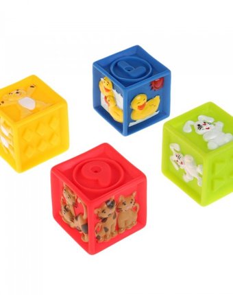 Миниатюра фотографии Играем вместе игрушки для купания кубики с животными