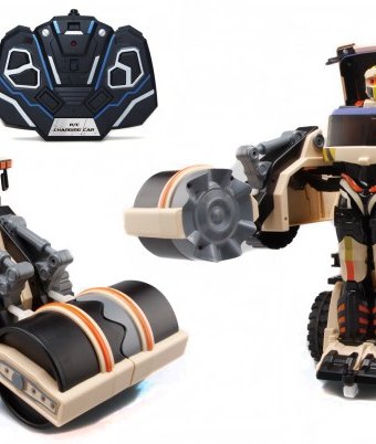 Миниатюра фотографии 1 toy робот-трансформер строительный каток на р/у