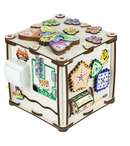 Куб развивающий Iwoodplay ЗВЕРУШКИ