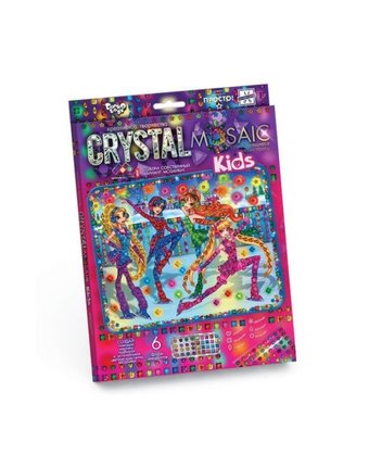Миниатюра фотографии Набор для творчества данко-тойс crystal mosaic kids девочки-феи