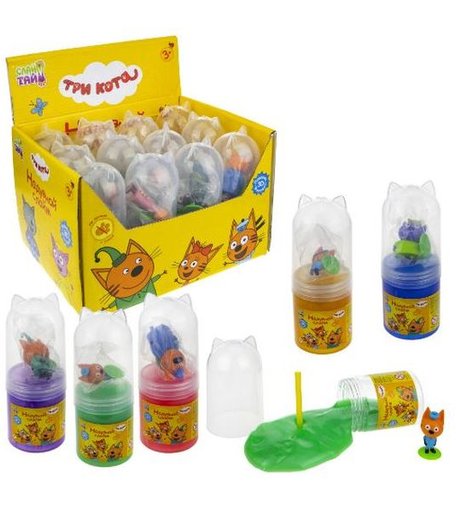 Надувной слайм Три кота Слайм тайм с фигуркой