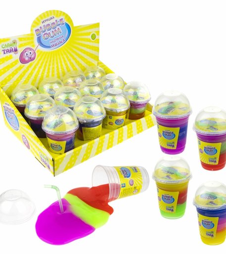 Слайм Слайм тайм Bubble Gum трехцветный