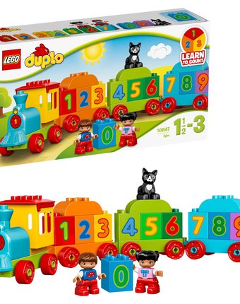 Миниатюра фотографии Конструктор lego duplo 10847 поезд «считай и играй»