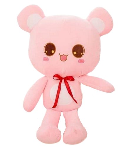 Мягкая игрушка Super01 Медведь 40 см цвет: розовый