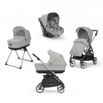 Коляска Inglesina Electa System 4 в 1 на шасси Electa Silver Black, серый