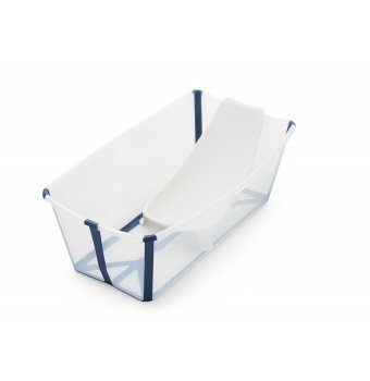 Миниатюра фотографии Ванночка складная с подставкой stokke flexi bath blue, синий