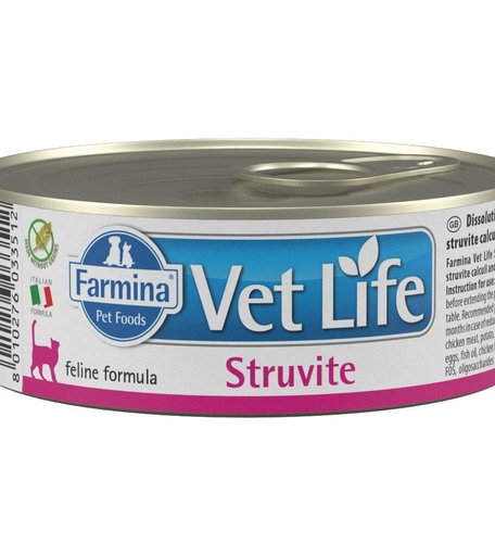 Влажный корм Farmina Vet Life Cat Struvite для растворения струвитных уролитов, с курицей, 85 г
