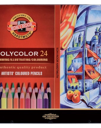 Миниатюра фотографии Koh-i-noor набор карандашей цветных polycolor 24 цвета