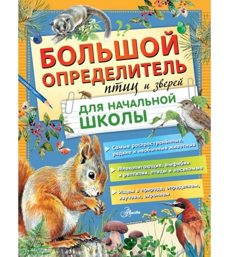 Издательство АСТ Большой определитель птиц и зверей для начальной школы