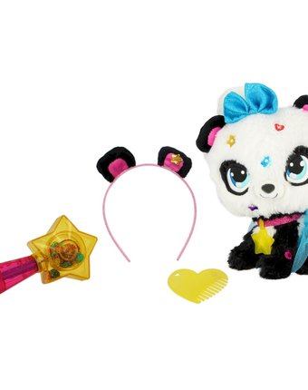 Мягкая игрушка Shimmer Stars Плюшевая панда 20 см цвет: белый/черный