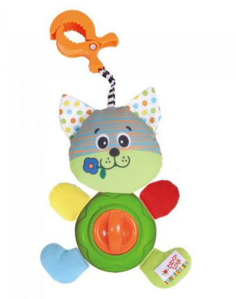 Миниатюра фотографии Подвесная игрушка biba toys развивающая на клипсе котишка-мурлышка