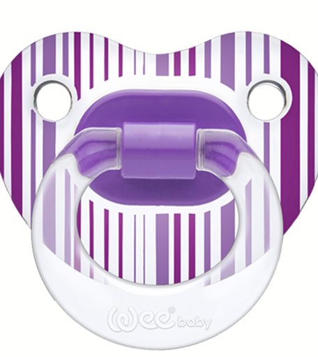 Пустышка WeeBaby с рисунком силикон, от 6 месяцев