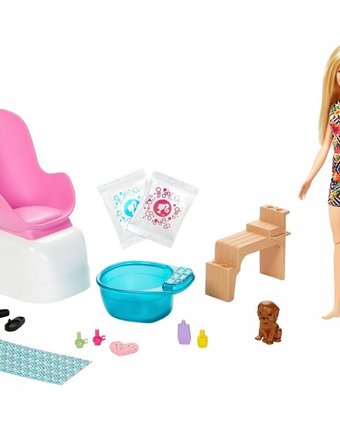 Миниатюра фотографии Barbie набор игровой для маникюра и педикюра