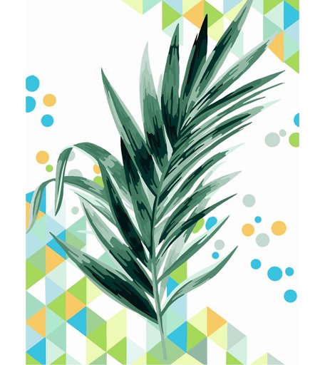 Набор для раскрашивания по номерам ФРЕЯ Пальмовый лист